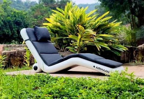 Одноместный надувной бескаркасный шезлонг, лежак для платформы, бассейна, пляжа