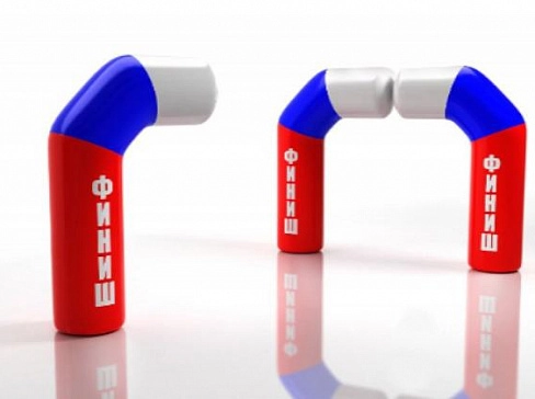 Надувная спортивная Арка Г-образная раздвижная «Старт, Финиш» герметичная без поддува для соревнований