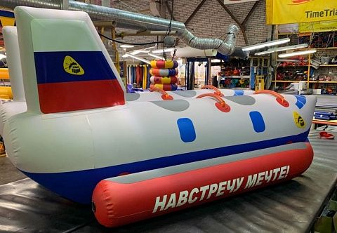 &quot;ПАТРИОТ&quot; - буксируемый аттракцион надувные водные, зимние санки банан для катания за снегоходом, квадроциклом, катером