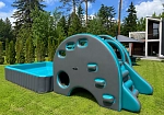Фотография Надувная жесткая лестница-горка для бассейнов, купелей из ткань AirDeck ПВХ (воздушная палуба) ткань AirDeck ТПУ (воздушная палуба) ТаймТриал