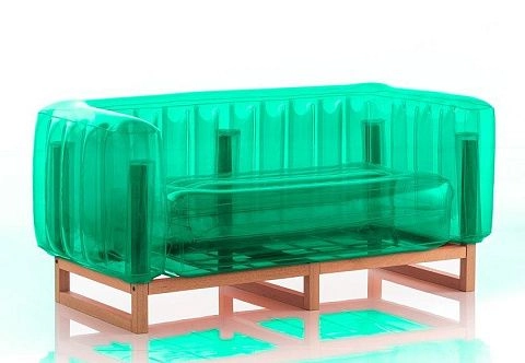 Надувной прозрачный диван