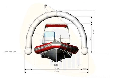 Надувной плавучий ангар для яхты и катера WATERWAYS