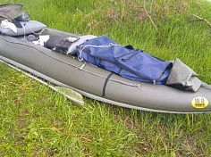 Фотография "АККОРД-2" - надувной каяк двухместный с надувным дном с самоотливом для сплава по бурной воде из ПВХ (PVC) ТаймТриал