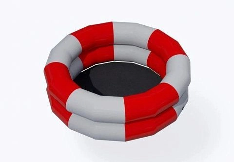 Надувной гимнастический круглый батут в 2 кольца