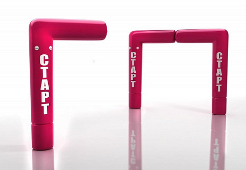 Надувная спортивная Арка Г-образная раздвижная «Старт, Финиш» герметичная без поддува для соревнований