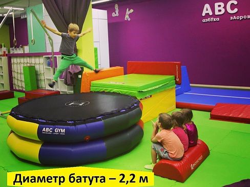 Надувной круглый Батут с ручками для фитнеса, гимнастики, акробатики
