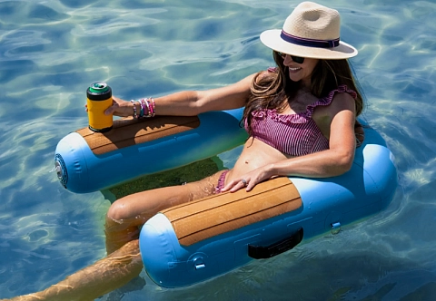 Надувное кресло бескаркасное для отдыха на воде