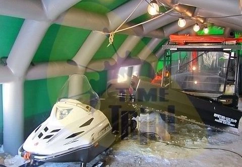 Пневмокаркасная палатка –  ремонтный бокс для техники