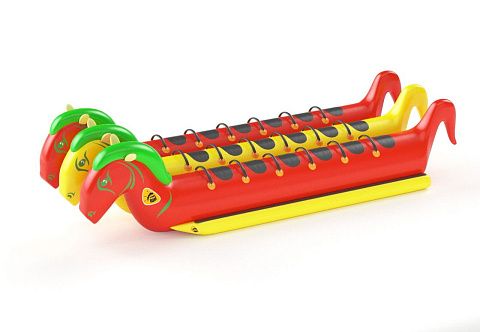 &quot;ТРОЙКА-ТРИО&quot; - надувной зимний, водный буксируемый аттракцион тройной банан