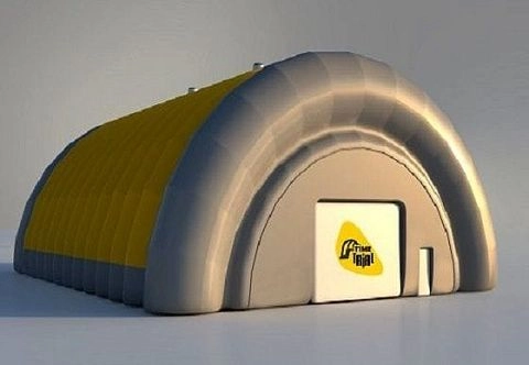 Пневмокаркасное мобильное зернохранилище