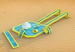 Фотография Надувной развлекательный комплекс «Аквапарк на берегу» из ткань ПВХ (PVC) ТаймТриал