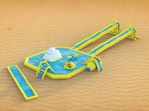 Надувной развлекательный комплекс «Аквапарк на берегу»