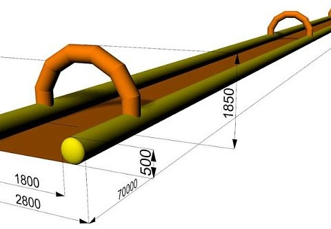Надувная водная Турбо Горка «Экстрим»