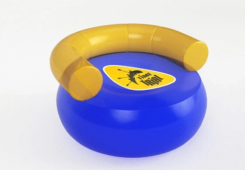 Надувное круглое бескаркасное кресло из ПВХ