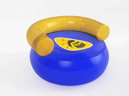 Надувное круглое бескаркасное кресло из ПВХ