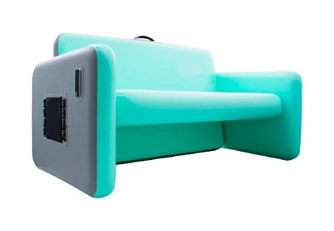 Компактный надувной бескаркасный диван для дома, дачи и пляжа