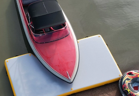 Надувная платформа (пирс, пристань, причал) из AirDeck Drop Stitch для катера, гидроцикла