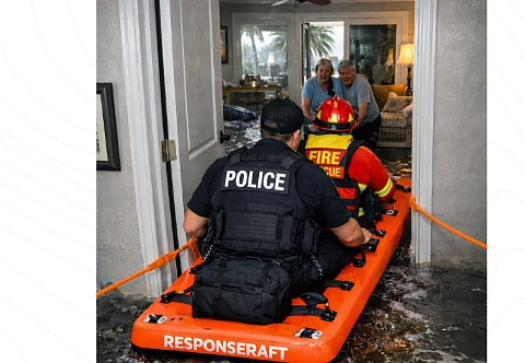 Надувная доска (сани) для спасательных мероприятий МЧС