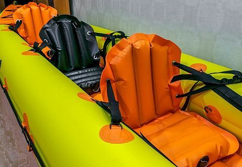 "С-35" - надувное сиденье с спинкой из ПВХ в лодку, байдарку или каяк