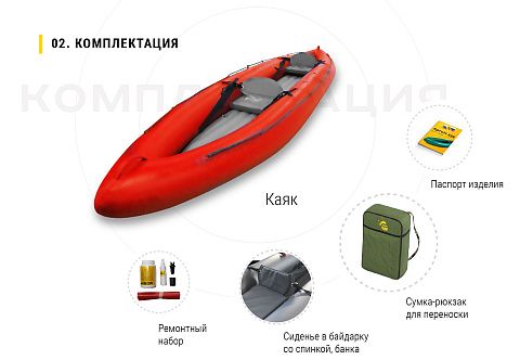 &quot;ВАРВАР-480&quot; - семейный надувной каяк (байдарка) из ПВХ с надувным дном с самоотливом (двух-трехместный)