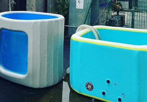 Прочная, долговечная надувная мобильная ледяная ванна, купель для спортсменов для спорта, фитнеса, льда из AIRDECK DROP STITCH