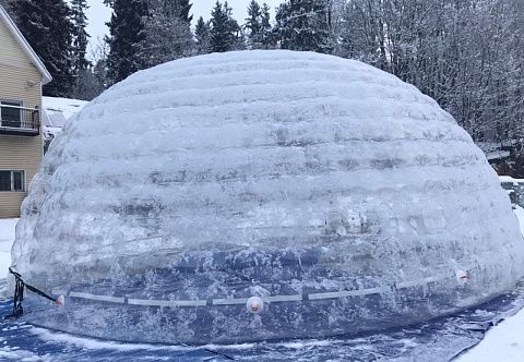 Надувной шатер-зорб для праздничных мероприятий «CASTLE» с герметичным каркасом