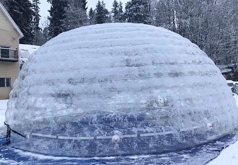 Надувной шатер-зорб для праздничных мероприятий «CASTLE» с герметичным каркасом