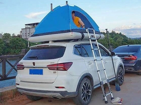 Надувная платформа под палатку на крышу автомобиля