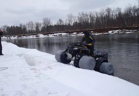 Надувные поплавки из ПВХ на колеса квадроцикла или автомобиля