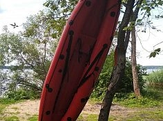 Фотография "ВАРВАР-ГИГАНТ 380" - двухместный надувной каяк (байдарка) из ПВХ с надувным дном с самоотливом из ткань ПВХ (PVC) ТаймТриал