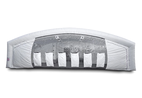 Большая надувная камера-бокс (палатка) ПВХ для покраски и ремонта автомобилей 15х9,2 м