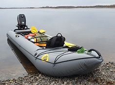Фотография "КАТАБАЙД-1"- надувная моторная одноместная байдарка с транцем под мотор, с надувным дном из ПВХ из ПВХ ТаймТриал