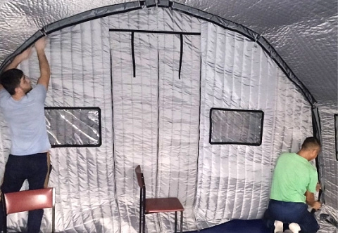 Утеплитель для надувной пневмокаркасной палатки