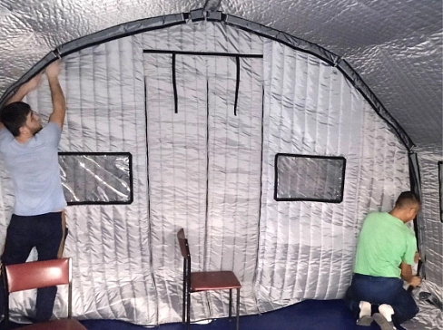 Утеплитель для надувной пневмокаркасной палатки