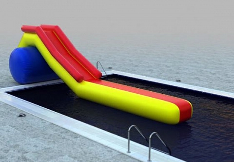 Надувная горка «Стрела» с опорным баллоном