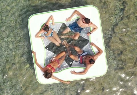 Надувной квадратный бассейн для открытой воды с сиденьями