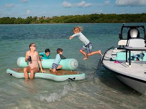 Надувная платформа-секция для отдыха на воде, море, озере