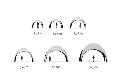 Надувной шатер для мероприятий классический с герметичным каркасом из ТПУ
