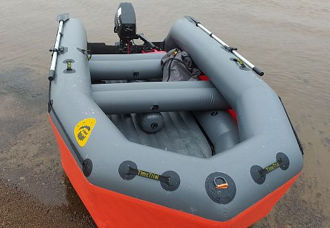 &quot;ГРОМ-335&quot; - моторная лодка ПВХ с ультра-широким кокпитом с надувным дном НДНД