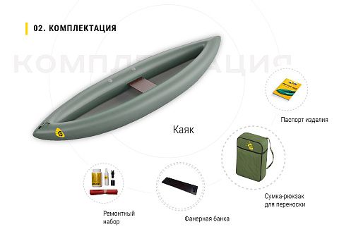 "ЩУКАРЬ ЛАЙТ-340" - одноместный сверхлегкий надувной паккаяк (пакрафт) из ТПУ "ЩУКАРЬ ЛАЙТ-340" - одноместный сверхлегкий надувной паккаяк (пакрафт) из ТПУ