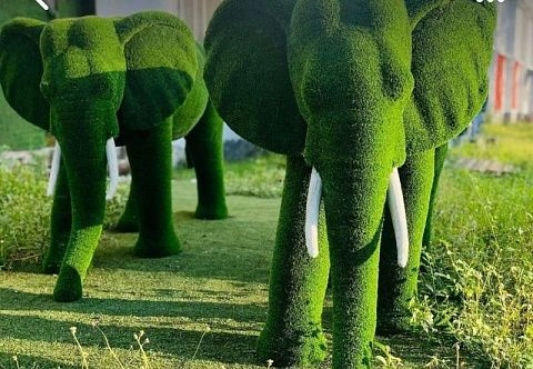 Топиарные фигуры, формы из искусственной травы. Изготовление, разработка