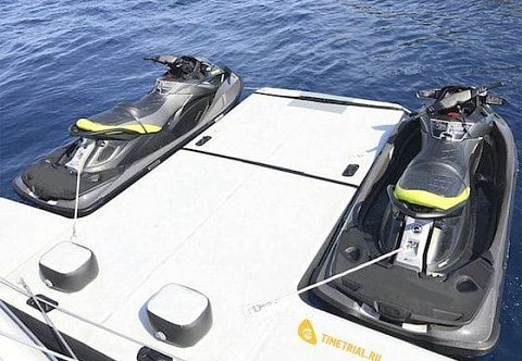 Надувной причал (понтон, пирс, пристань) из AirDeck (воздушная палуба) для гидроцикла, швертбота