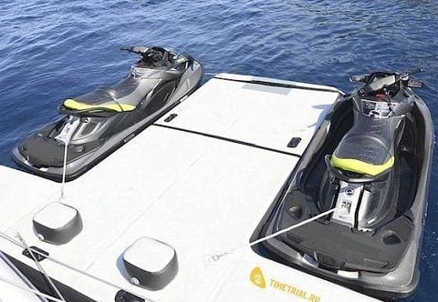 Надувной причал (понтон, пирс, пристань) из AirDeck Drop Stitch для гидроцикла, швертбота