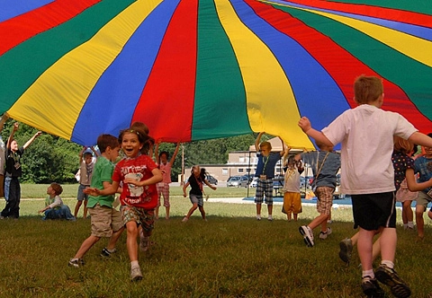 Надувная детская игра-купол «Парашют»