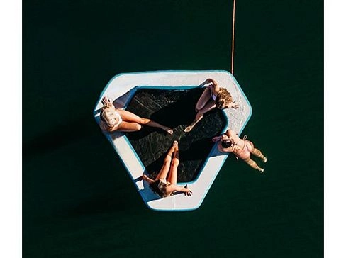 Надувной бассейн с сетчатым дном для отдыха на воде