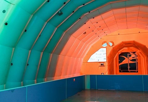 Мобильный надувной ангар для передвижного бассейна ВСЕОБУЧ по плаванию