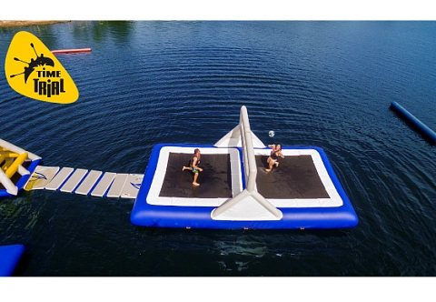 Надувная водная батутная волейбольная площадка