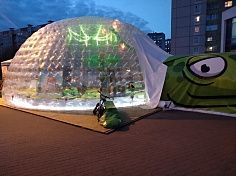 Фотография Надувная прозрачная палатка, шатер "Зорб SHELL" из ТПУ 0,7 мм ТаймТриал