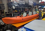 Фотография "ВЕГА-4" - семейная быстроходная надувная байдарка с надувным дном (трех, четырехместная) для водных походов, сплавов, морю. Штевневая из ткань ПВХ (PVC) ТаймТриал