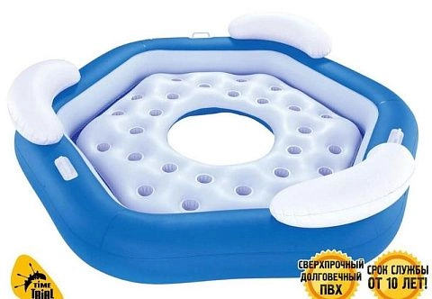 Надувной трехместный плот для отдыха и развлечений на воде